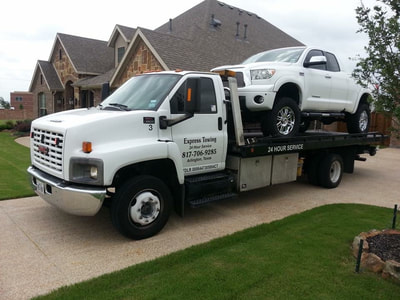 Flatbed towing by Express Towing Arlington, Texas